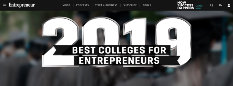 NC State ranked as a “Top Undergraduate Schools for Entrepreneurship Studies for 2019″